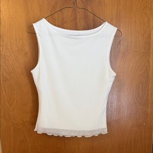 Brandy Melville Sheer White Tank